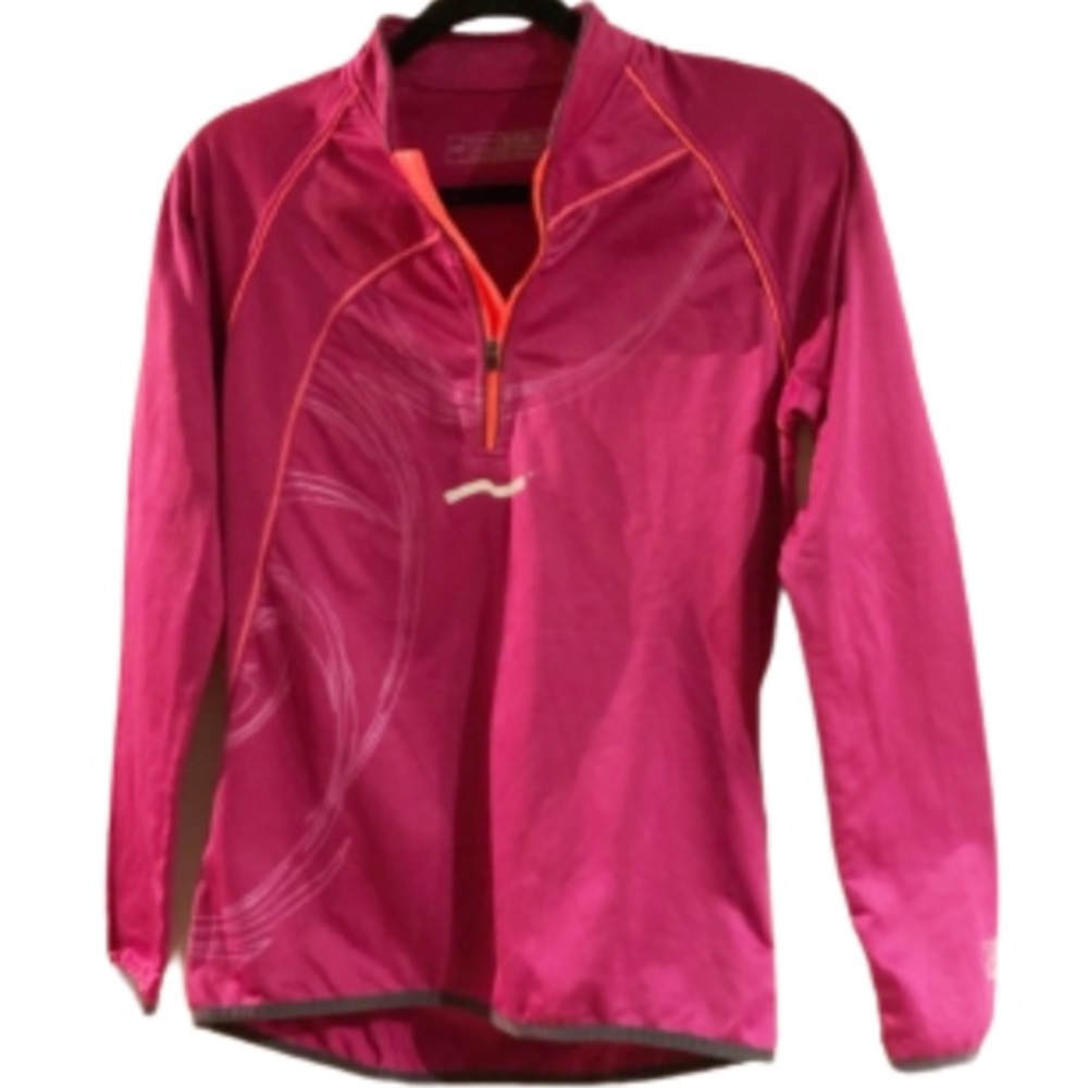 TAO Zip Workout Jacket...Pink w/ grey trim & orange detail size 38 (size…